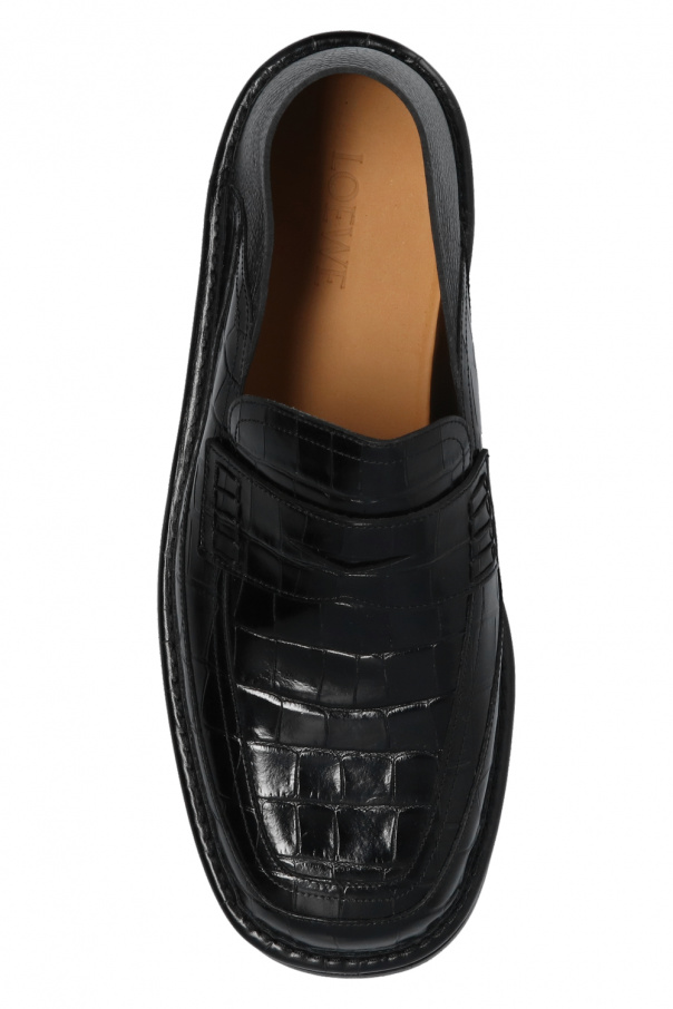 Loewe hot sale croc loafers